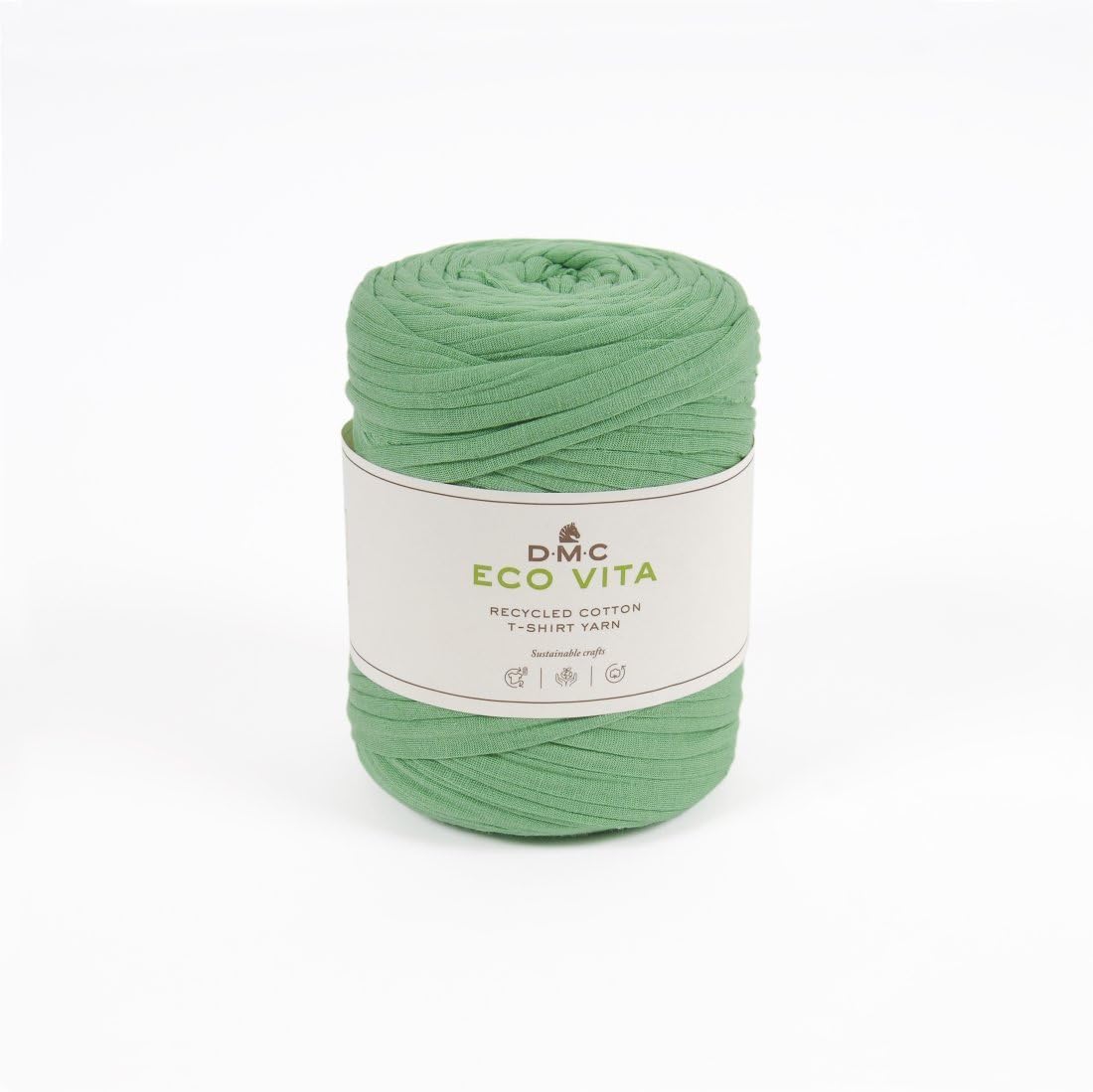 DMC Eco Vita Crochet/Knitting T-Shirt Yarn 450g Ball - Green