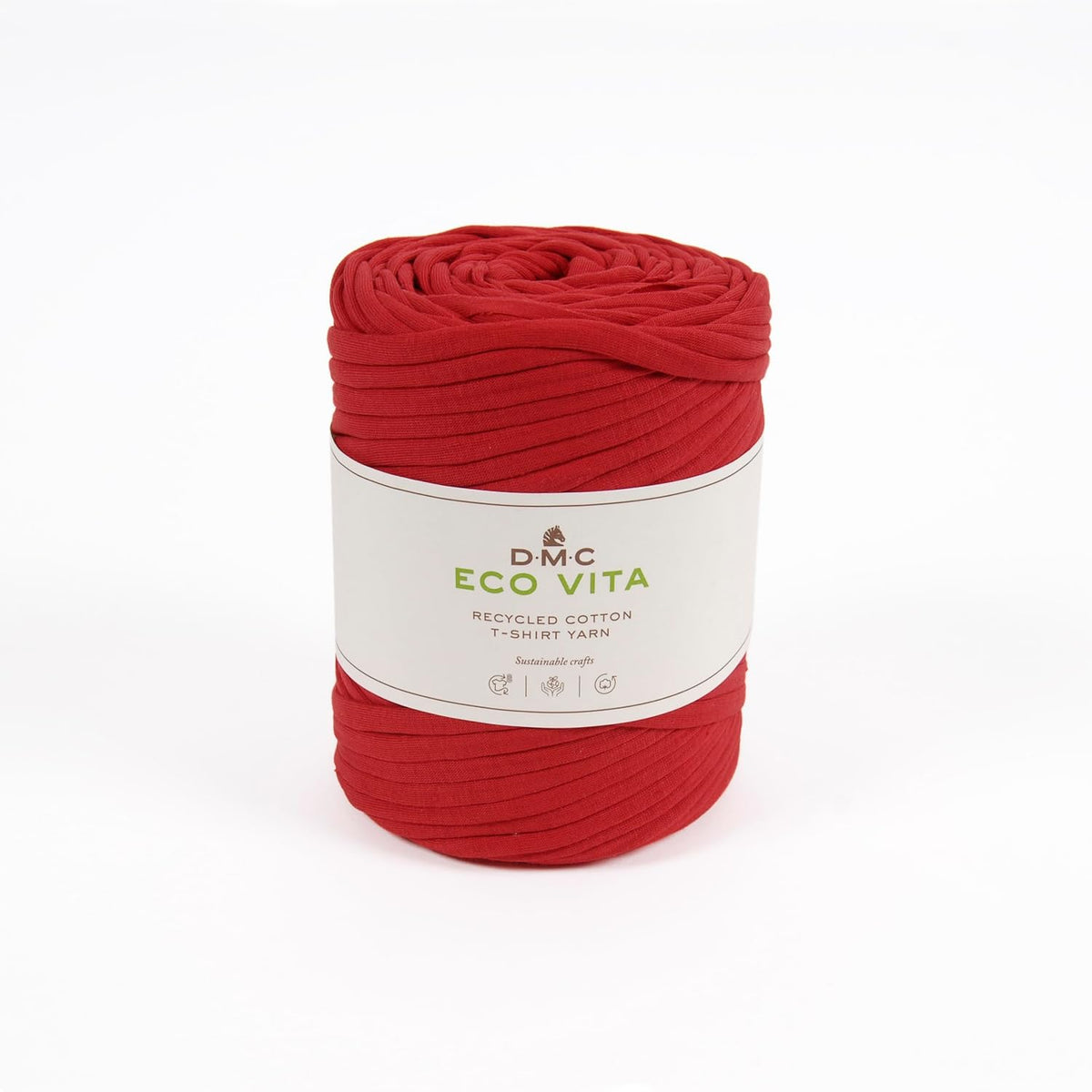 DMC Eco Vita Crochet/Knitting T-Shirt Yarn 450g Ball - Red