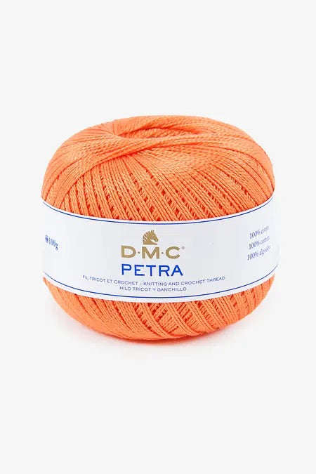 DMC Petra Crochet/Knitting Yarn Size 3 100g Ball - Orange (5608)