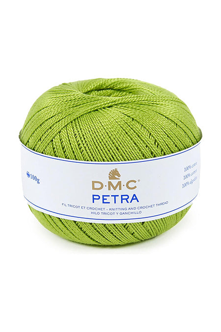 DMC Petra Crochet/Knitting Yarn Size 5 100g Ball - Green (5907)