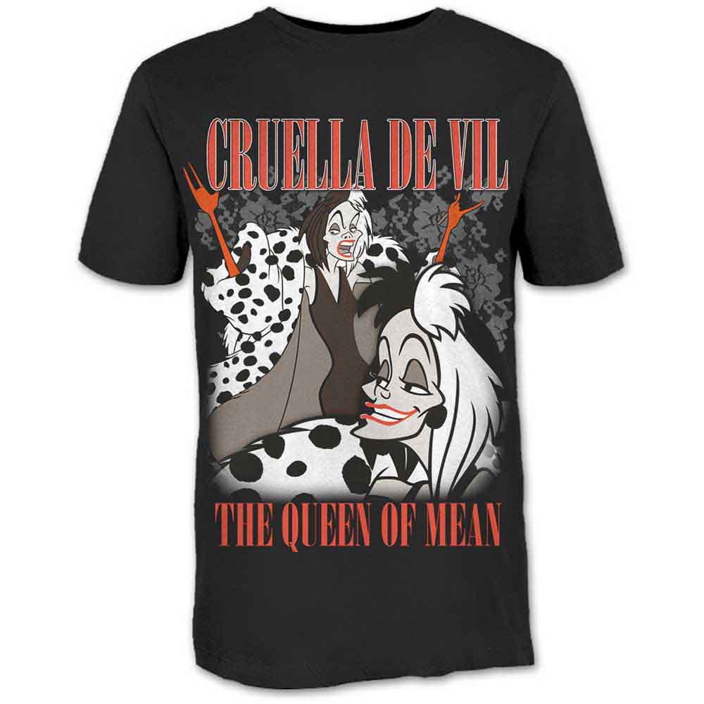 Disney Unisex T-Shirt 101 Dalmations Cruella Homage Black (XXL)