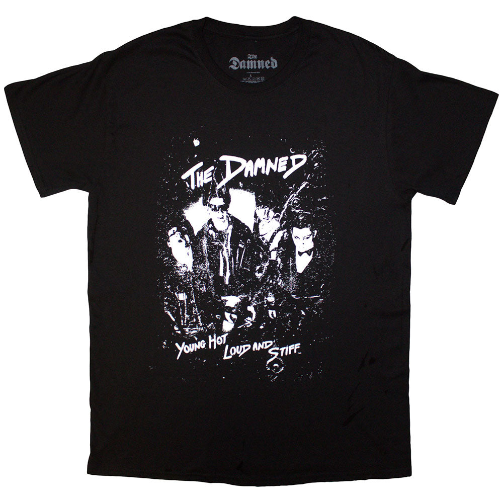 The Damned Unisex T-Shirt Young Hot Loud and Stiff Black (L)