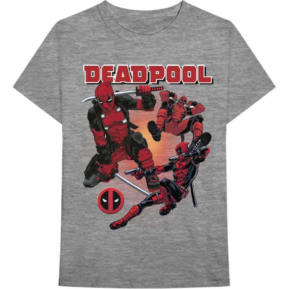Marvel Comics Unisex T-Shirt Deadpool Collage 1 Grey (XXL)