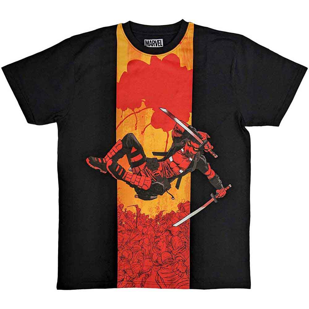 Marvel Comics Unisex T-Shirt Deadpool Samurai Black (XXL)
