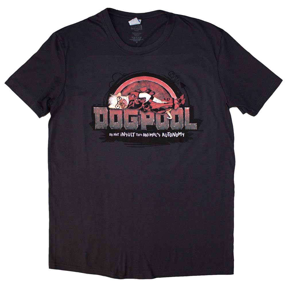 Marvel Comics Unisex T-Shirt Deadpool Dogpool Autonomy Grey (XL)