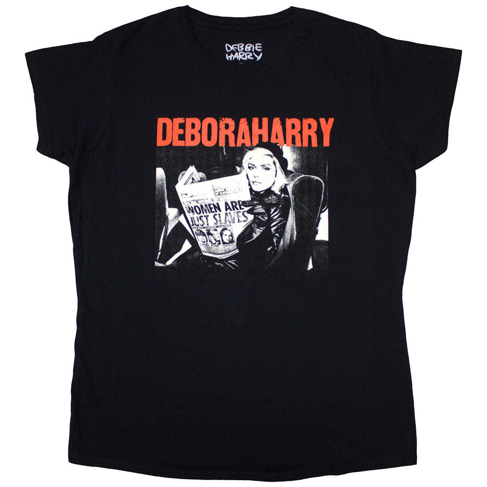 Debbie Harry Ladies T-Shirt Women Are Just Slaves Black (XXL)