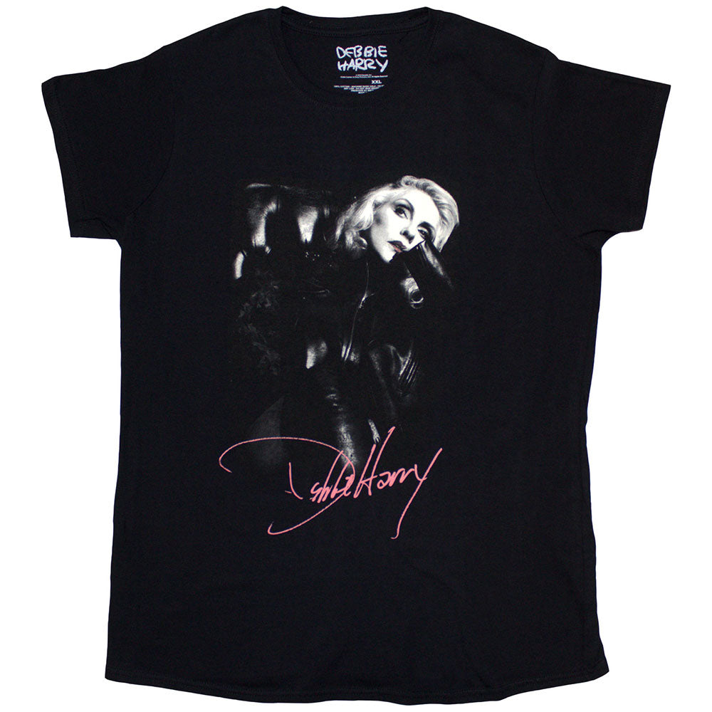 Debbie Harry Ladies T-Shirt Leather Girl Black (XXL)