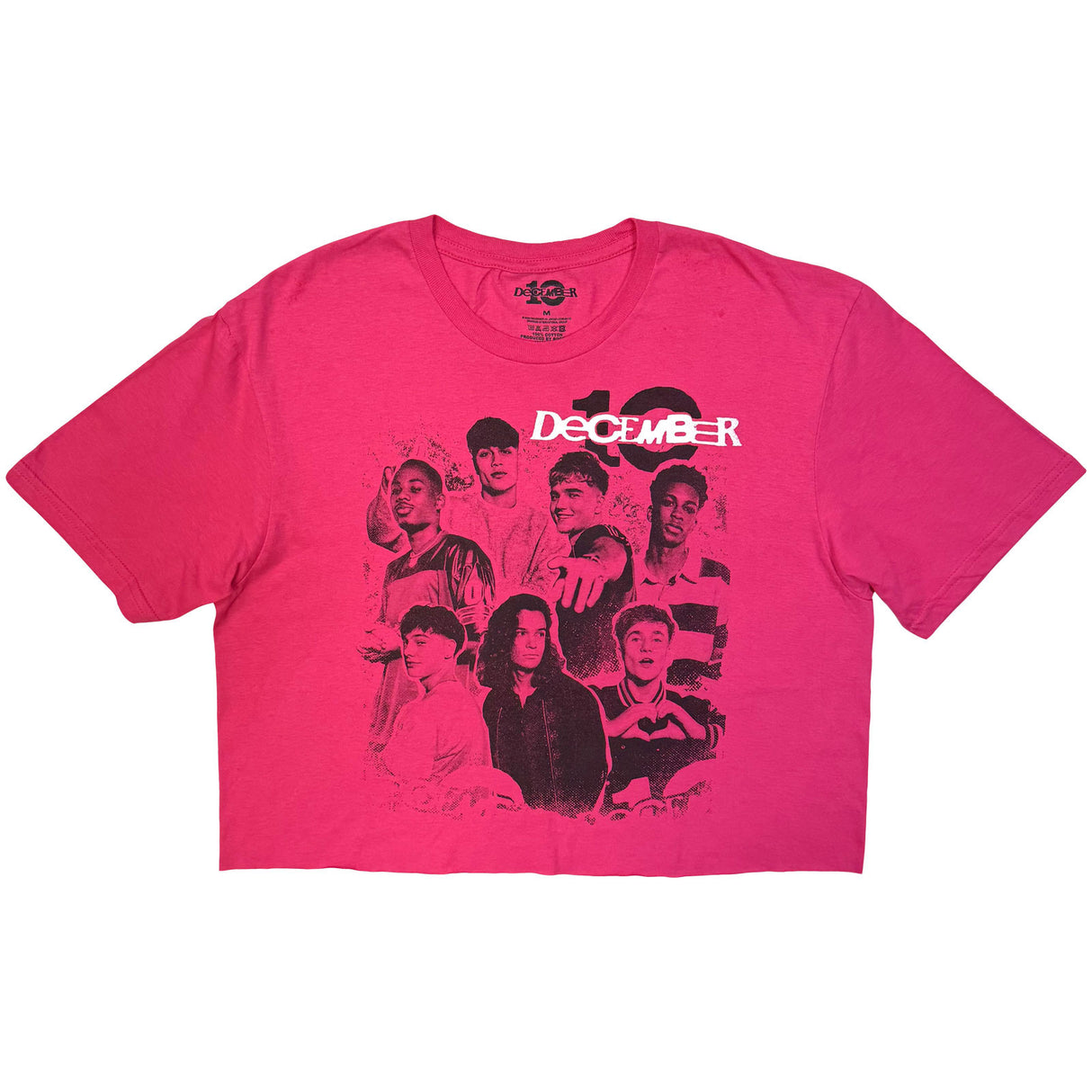 December 10 Ladies Crop Top Montage Group Pink (L)