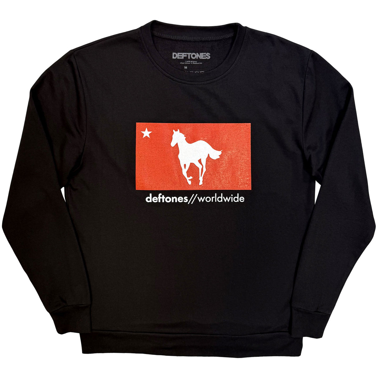 Deftones Unisex Sweatshirt Star & Pony Black (S)