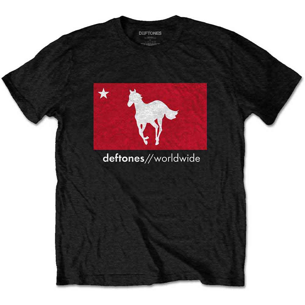 Deftones Unisex T-Shirt Star & Pony Black (XL)