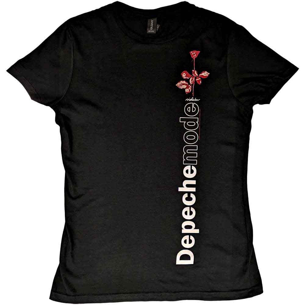 Depeche Mode Ladies T-Shirt Violator Side Rose Black (XL)