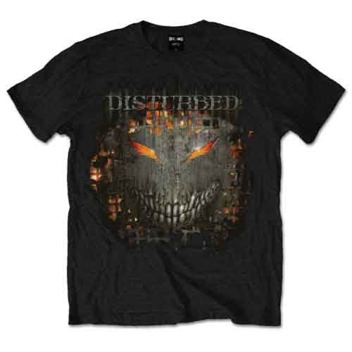 Disturbed Men's T-Shirt Fire Behind Black (L)