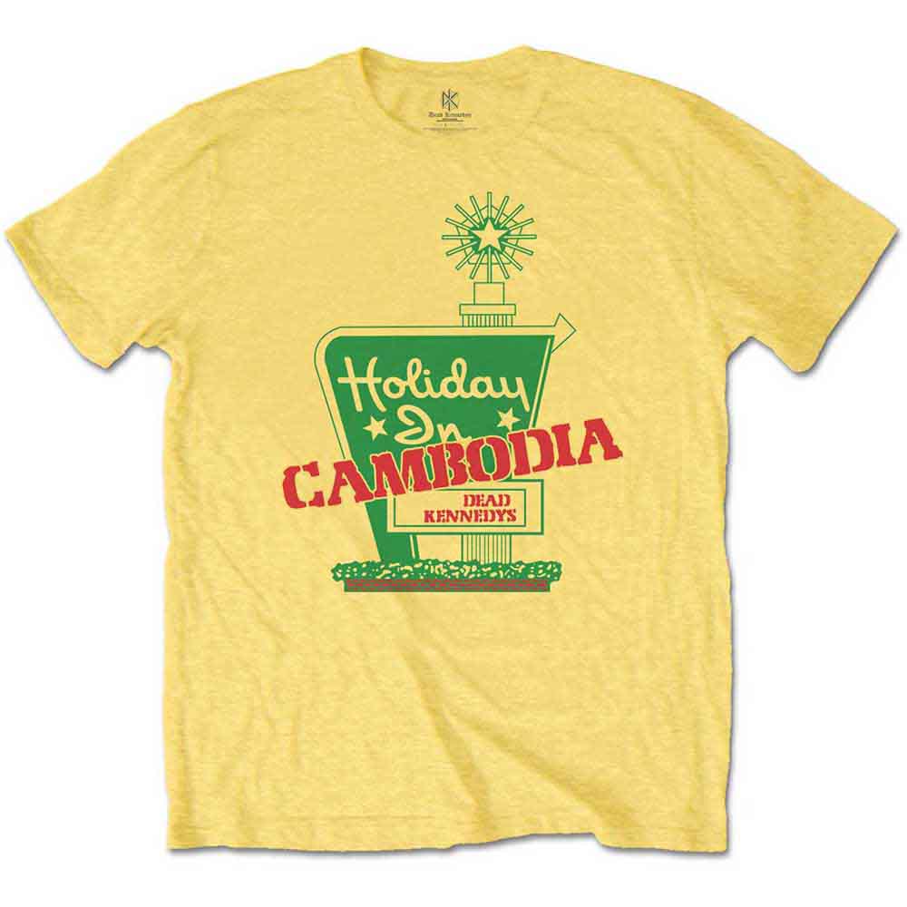 Dead Kennedys Men's T-Shirt Holiday in Cambodia Daisy Yellow (XXL)