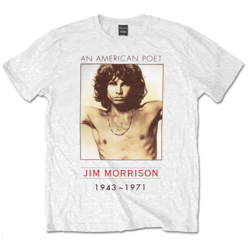 The Doors Men's T-Shirt American Poet White (XL)