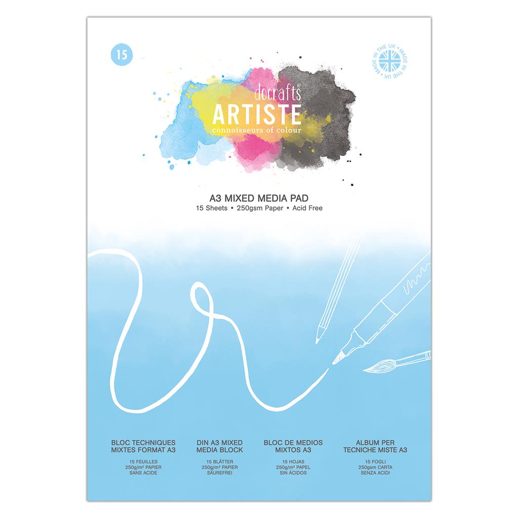 Artiste A3 Mixed Media Pad 250gsm 15shts