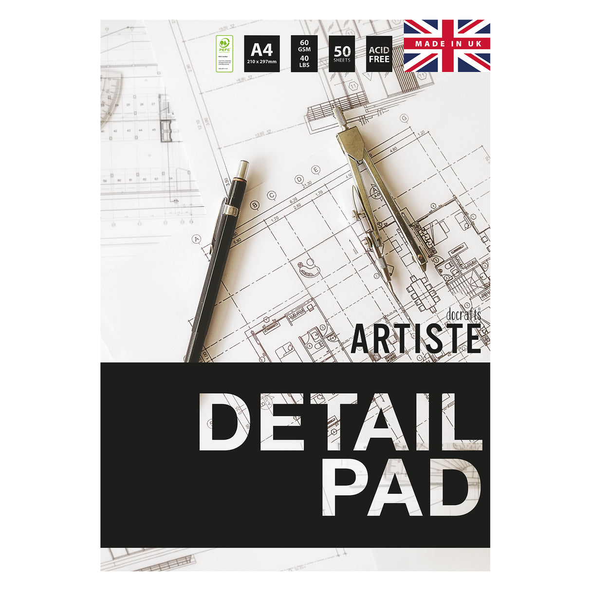Artiste A4 Detail Paper Pad 60gsm 50shts