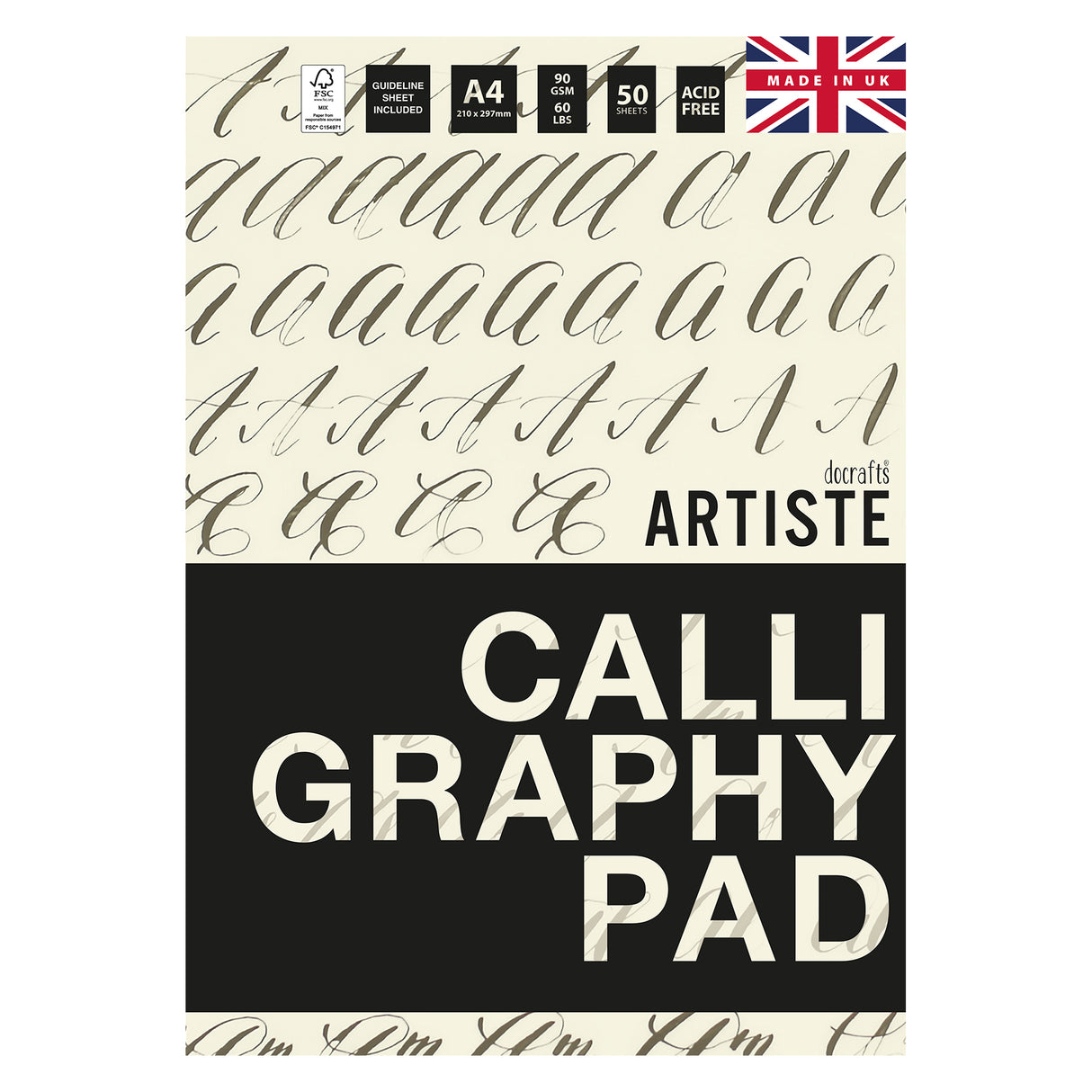 Artiste A4 Calligraphy Practice Pad 90gsm 50shts