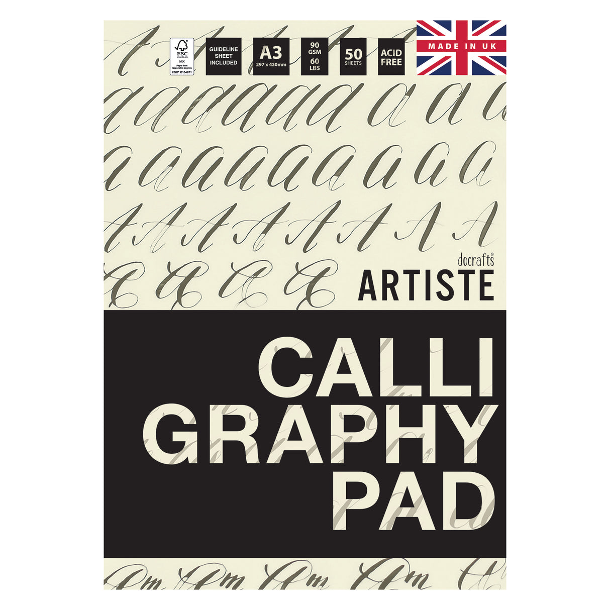 Artiste A3 Calligraphy Practice Pad 90gsm 50shts
