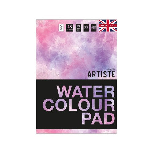 Artiste A5 Watercolour Pad 190gsm 15shts