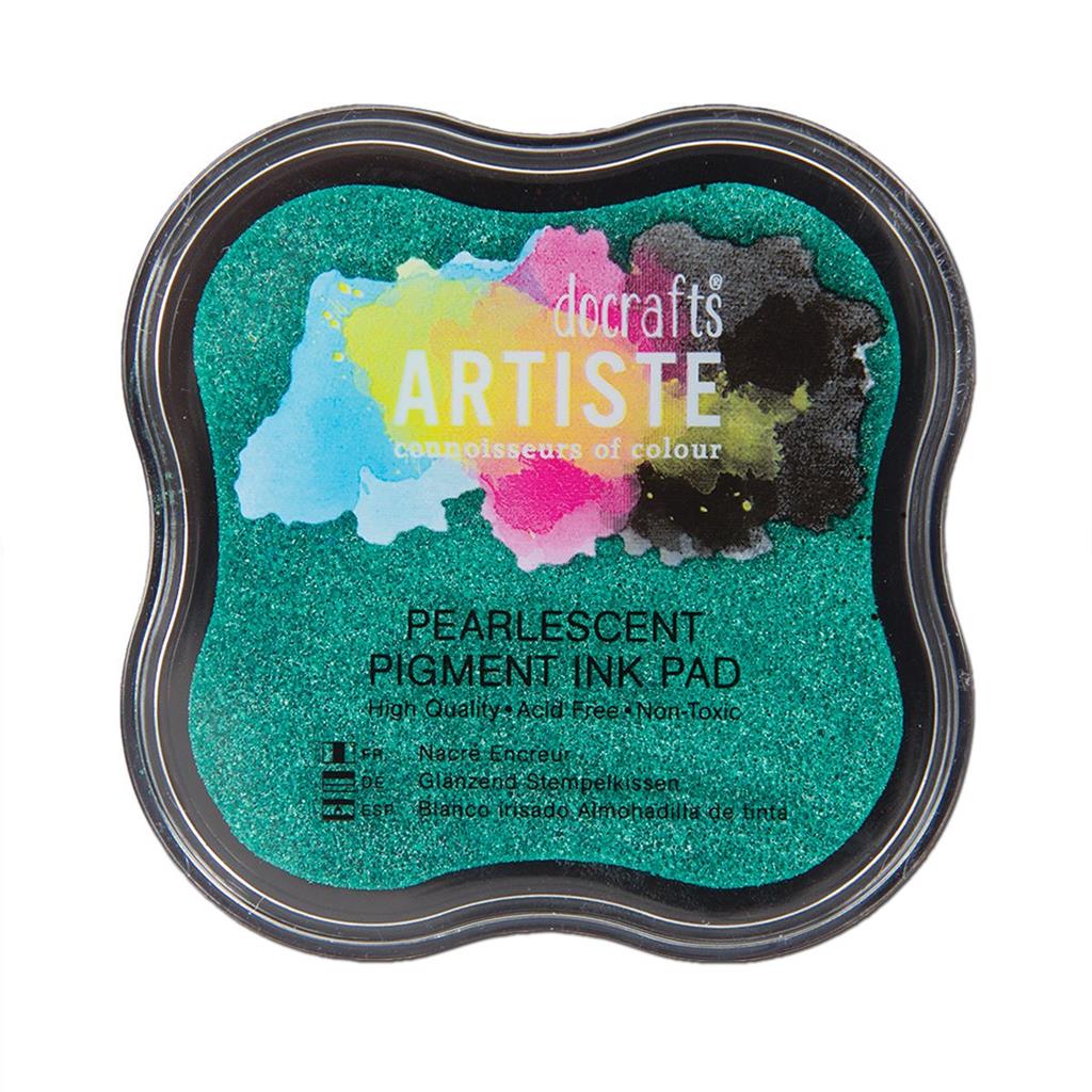 Artiste Pigment Ink Pad - Pearlescent Mantis Green