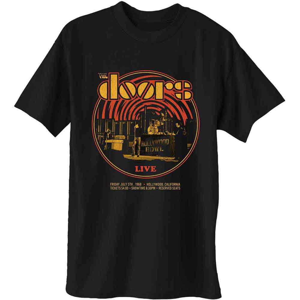 The Doors Men's T-Shirt 68 Retro Circle Black (M)
