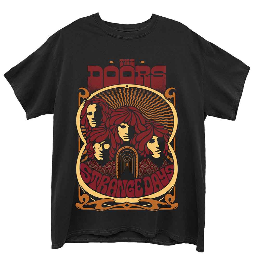 The Doors Unisex T-Shirt Strange Days Vintage Poster Black (L)