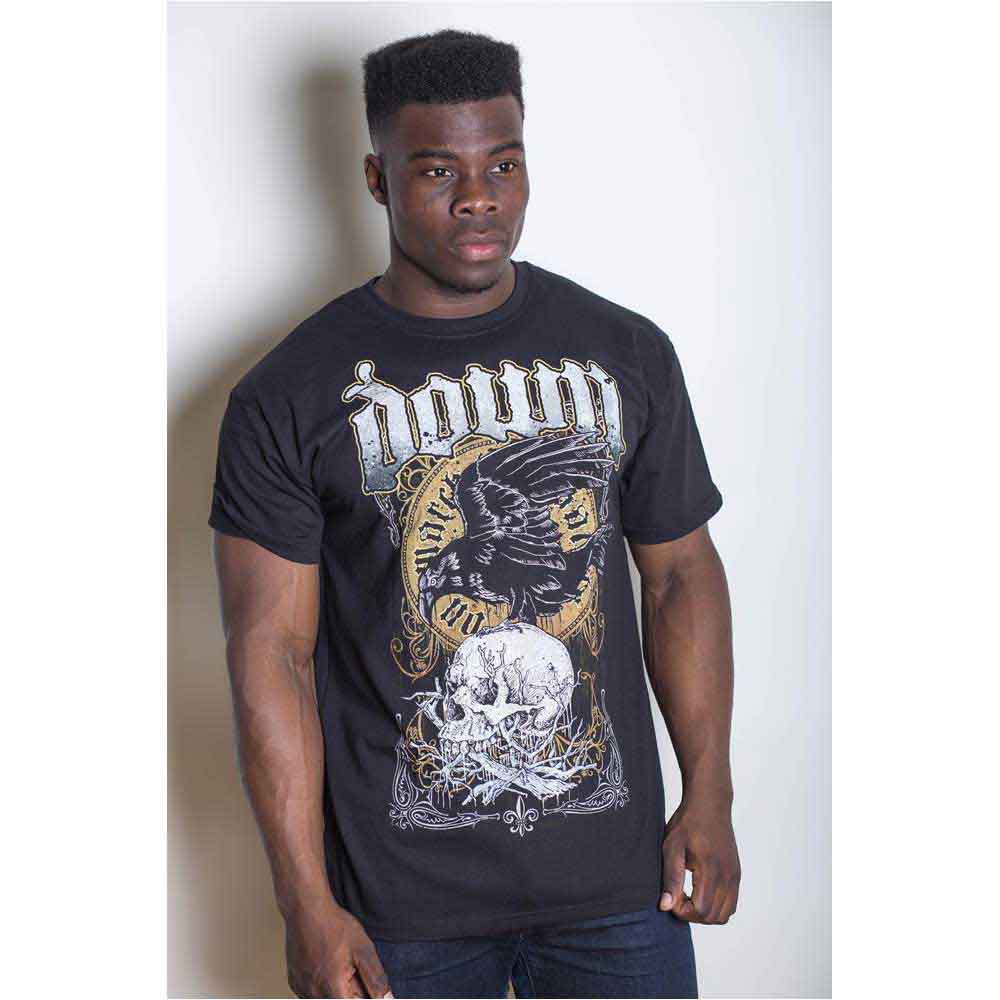 Down Men's T-Shirt Swamp Skull Black (L)