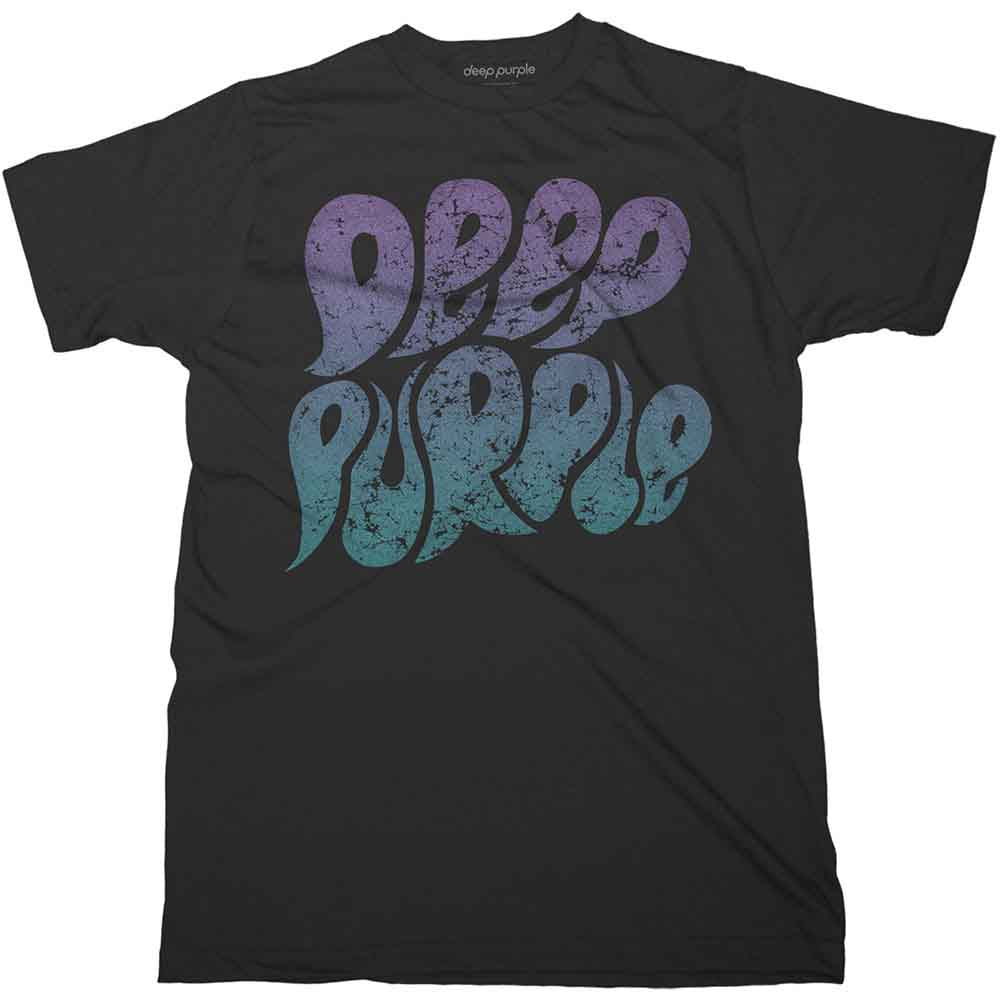 Deep Purple Unisex T-Shirt Bubble Logo Black (S)