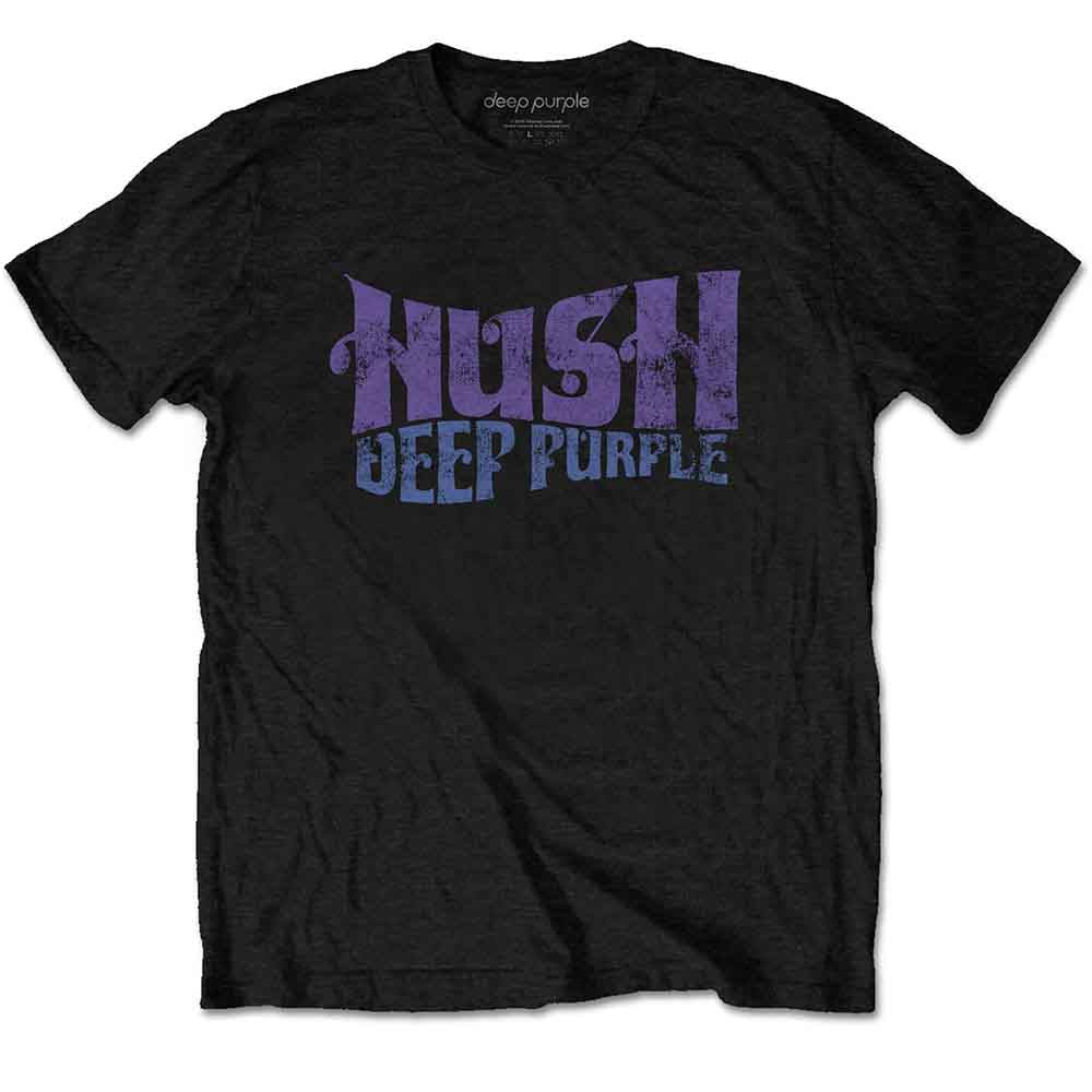 Deep Purple Unisex T-Shirt Hush Black (L)