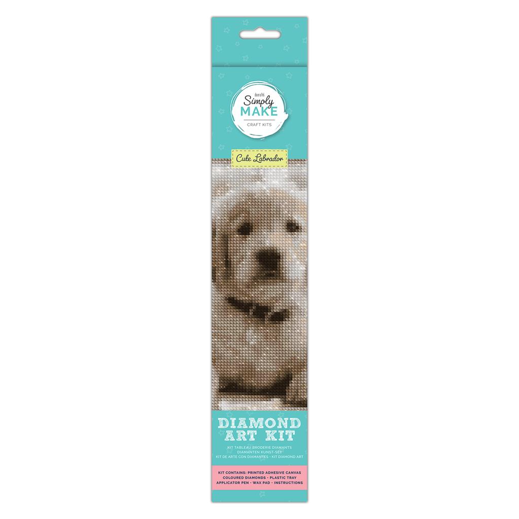 Simply Make Diamond Art Kit A4 - Cute Labrador