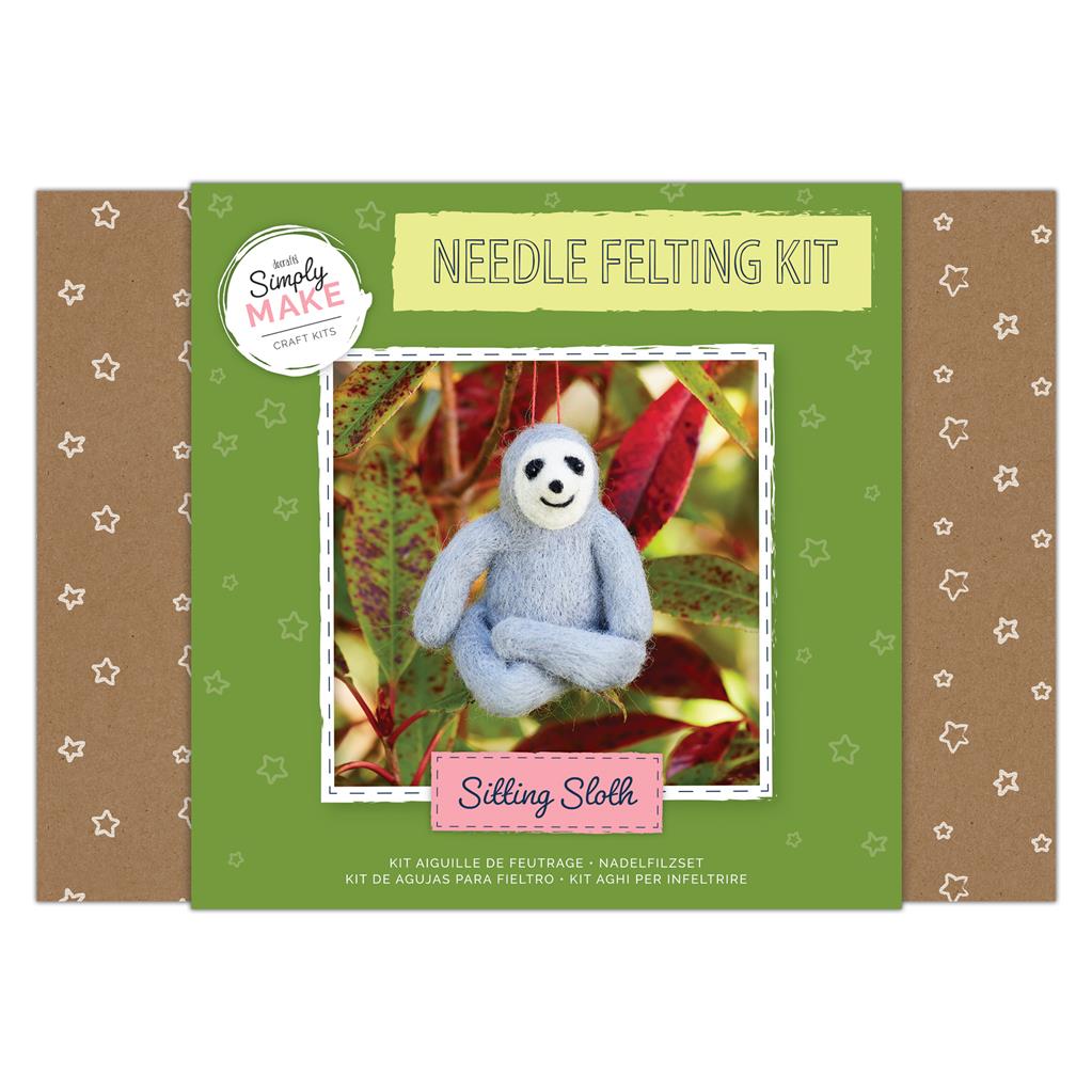 Simply Make Needle Felting Kit Sitting Sloth