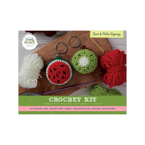 Simply Make Crochet Kit - Kiwi & Melon Keyrings