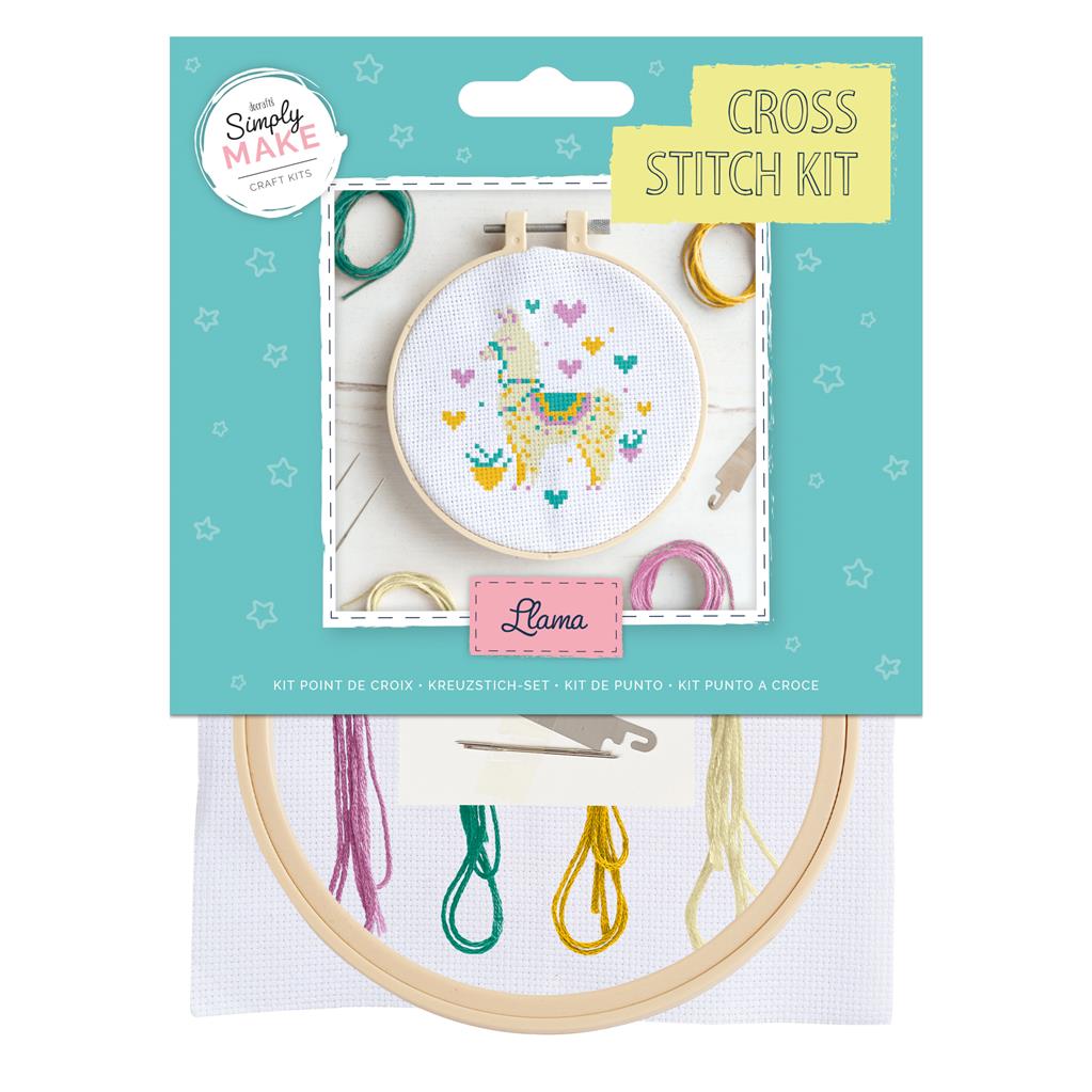 Simply Make 5" Cross Stitch Kit - Llama