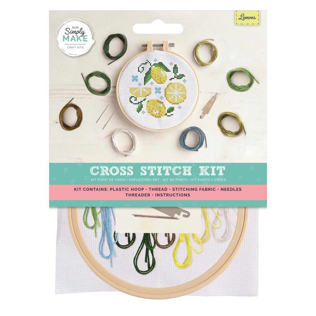 Simply Make 5" Cross Stitch Kit - Lemons