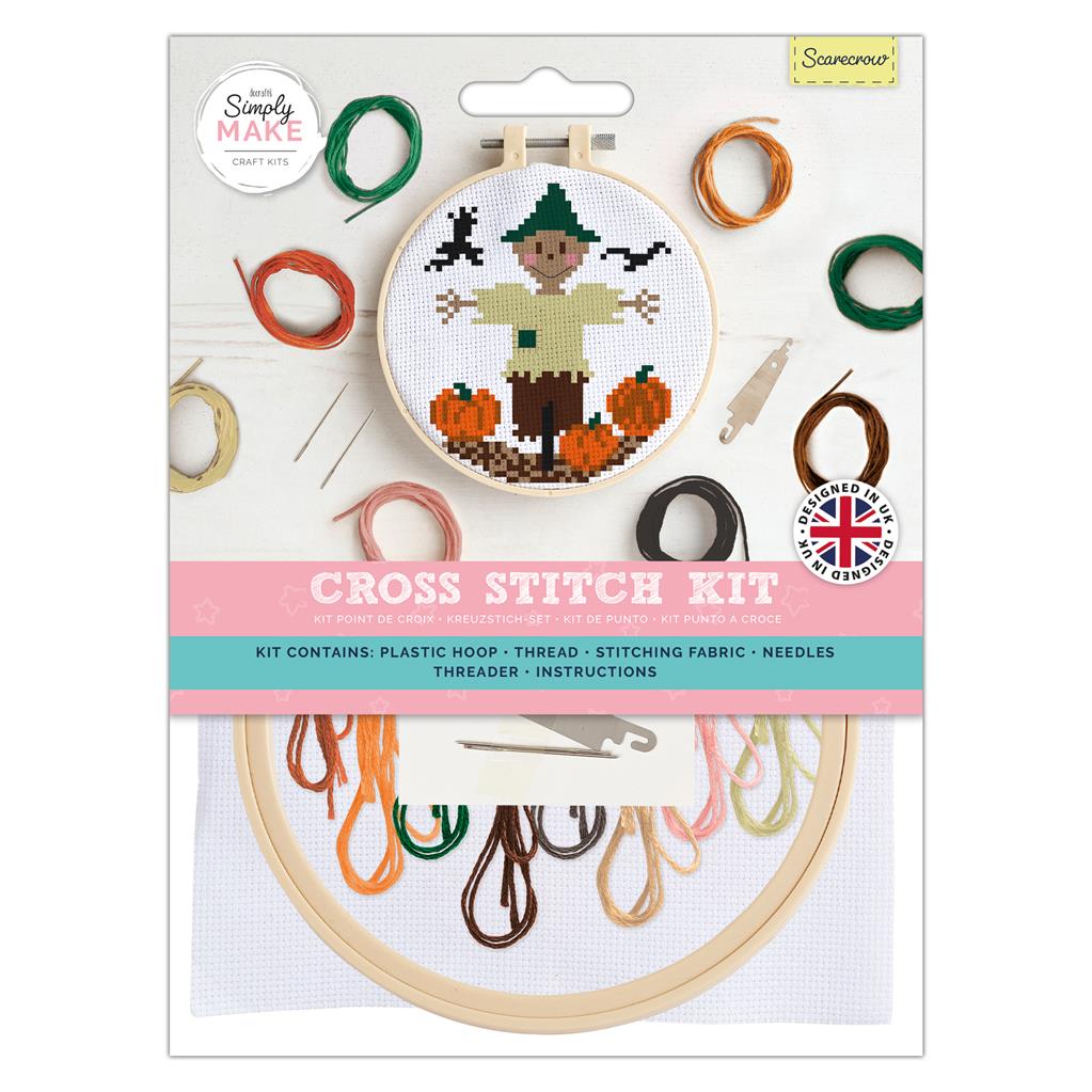 Simply Make 5" Cross Stitch Kit - Scarecrow