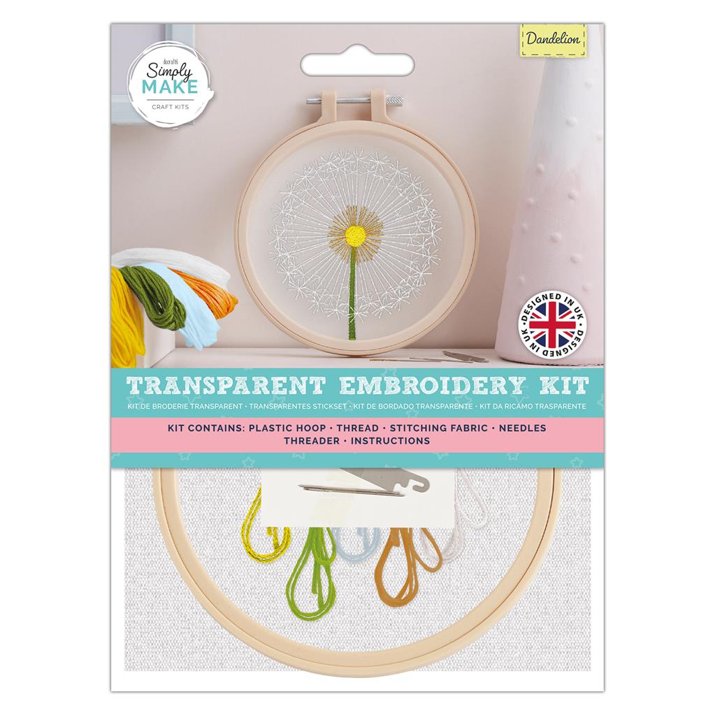 Simply Make 5" Embroidery Kit - Dandelion