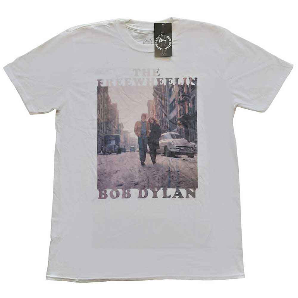 Bob Dylan Unisex T-Shirt The Freewheelin White (M)