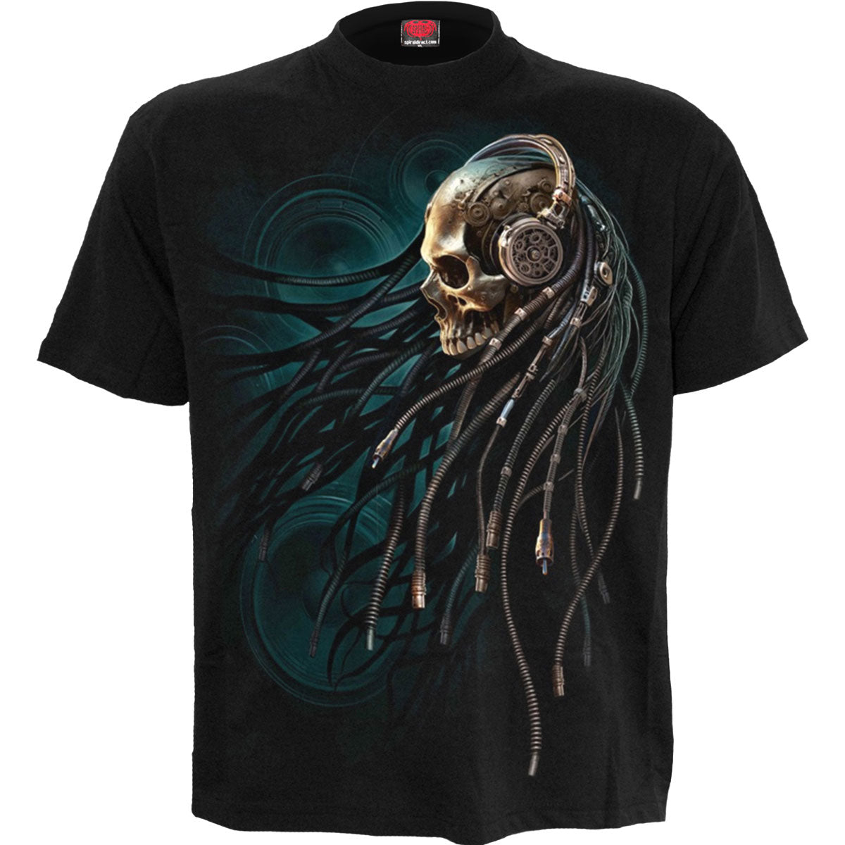 Spiral Unisex T-Shirt Dread Rocks (Back Print) Black (L)
