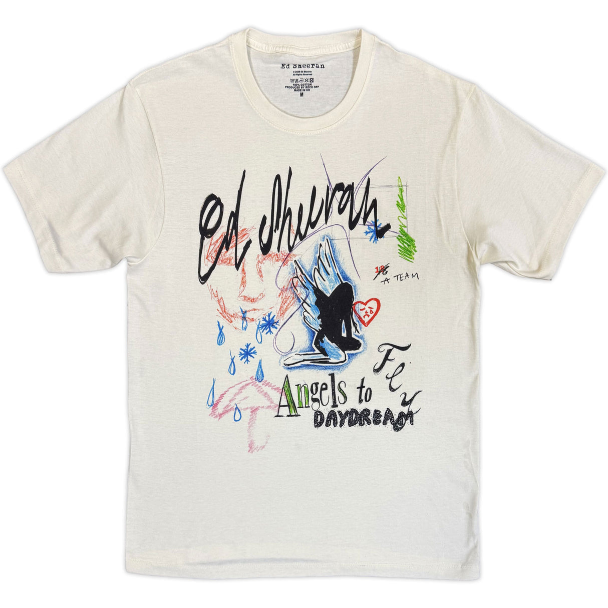 Ed Sheeran Unisex T-Shirt Angels To Daydream Natural (M)