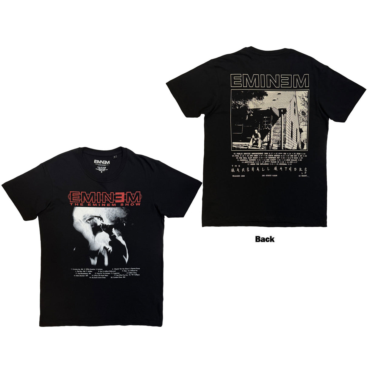 Eminem Unisex T-Shirt Eminem Show (Back Print) Black (XXL)