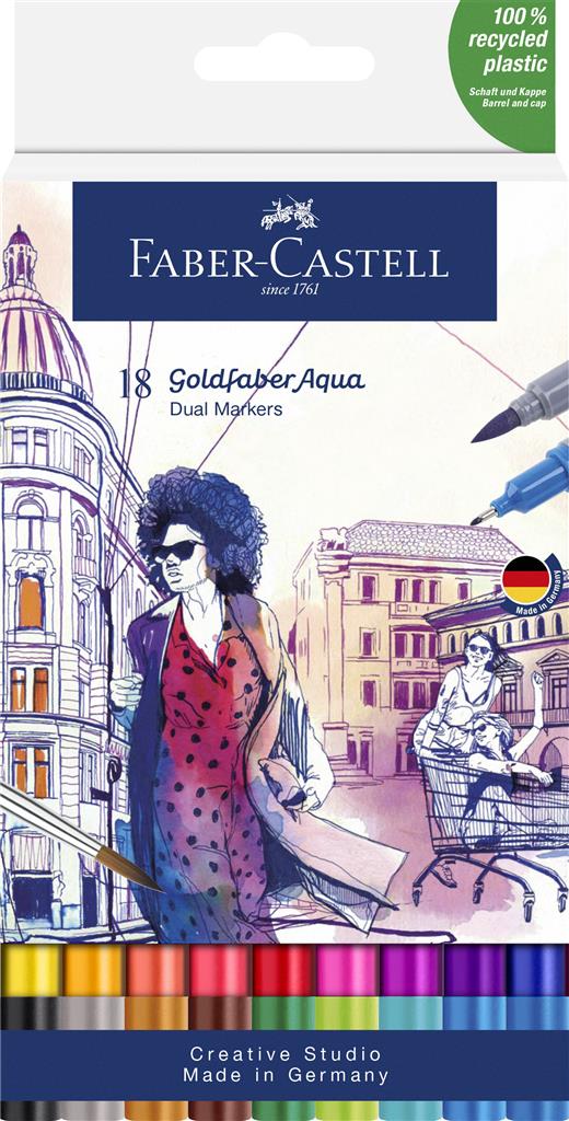 faber-castell creative studio goldfaber aqua dual marker pen