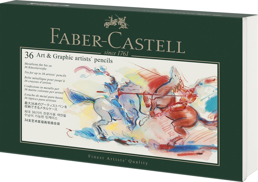 faber-castell empty storage tin for pencils