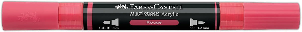 Faber-Castell Multimark Acrylic Dual Marker Pen Rouge (124)