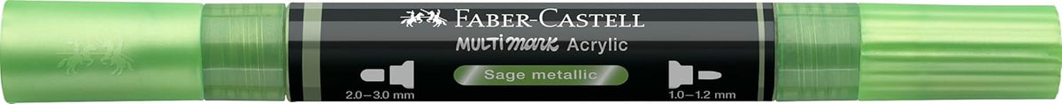 Faber-Castell Multimark Acrylic Dual Marker Pen Sage Metallic (298)