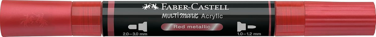 Faber-Castell Multimark Acrylic Dual Marker Pen Red Metallic (296)