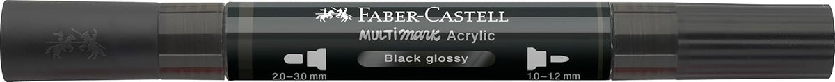 Faber-Castell Multimark Acrylic Dual Marker Pen Black Glossy (299)
