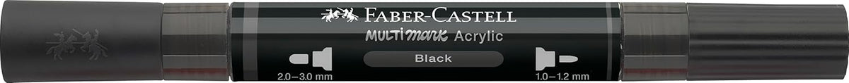 Faber-Castell Multimark Acrylic Dual Marker Pen Black (199)