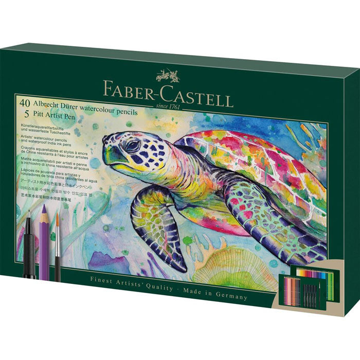 Faber-Castell Albrecht Dürer Watercolour Pencils & Black PITT Pen Set (46pc)