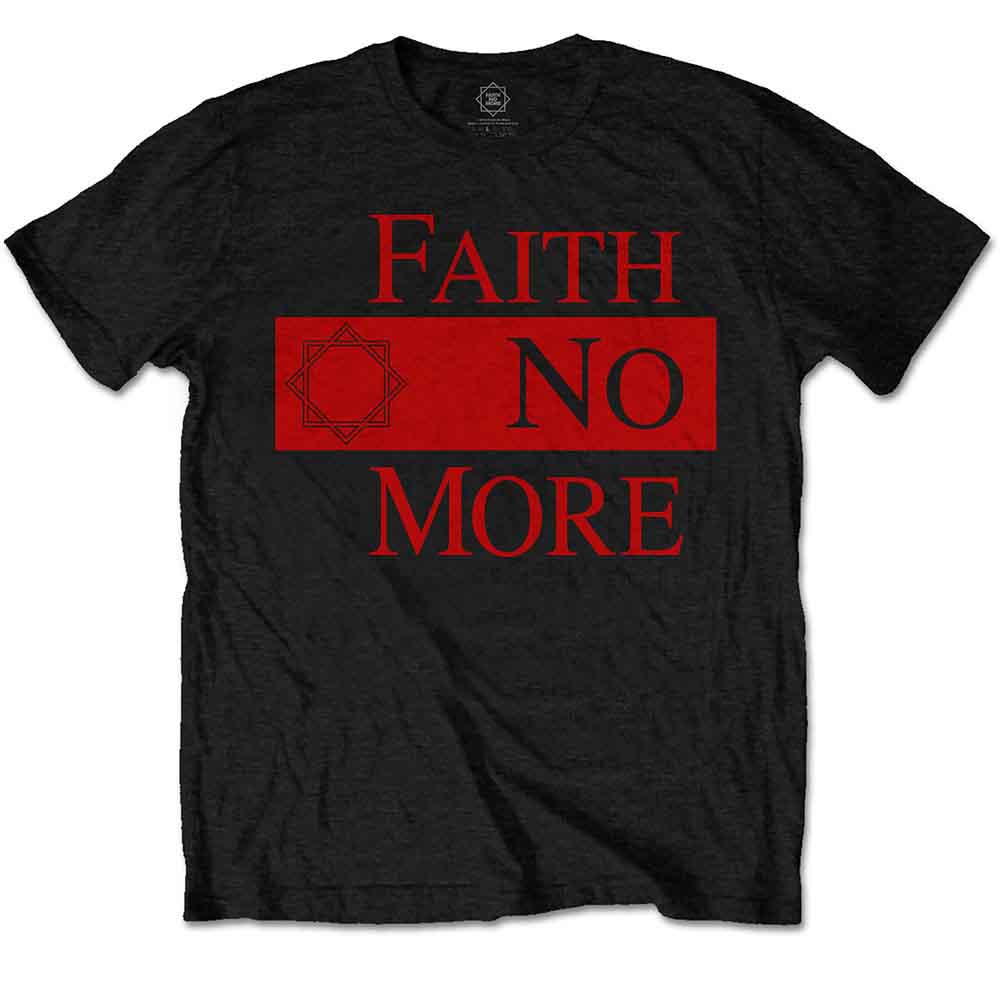 Faith No More Unisex T-Shirt Classic New Logo Star Black (S)
