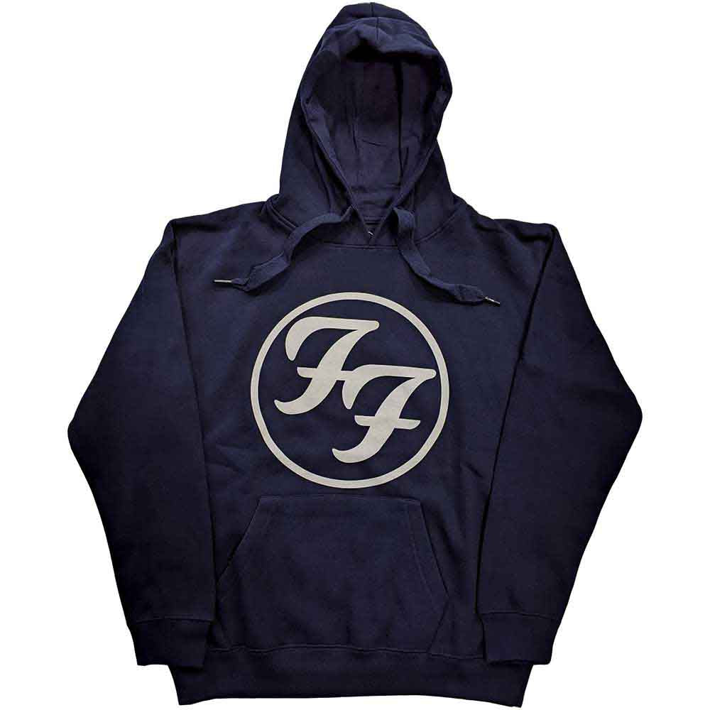 Foo Fighters Unisex Pullover Hoodie FF Logo Blue (L)
